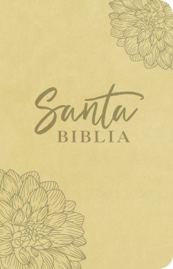  Santa Biblia NTV, Edición ágape, Flor (SentiPiel, Beige)