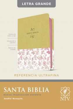  Santa Biblia NTV, Edición de referencia ultrafina, letra grande (SentiPiel, Mantequilla, Índice, Letra Roja)