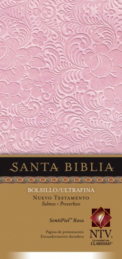  Nuevo Testamento con Salmos y Proverbios NTV, Edición bolsillo ultrafina (SentiPiel, Rosa)