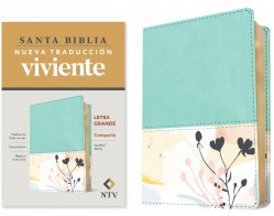  Santa Biblia NTV, Edición compacta, letra grande (SentiPiel, Menta, Letra Roja)