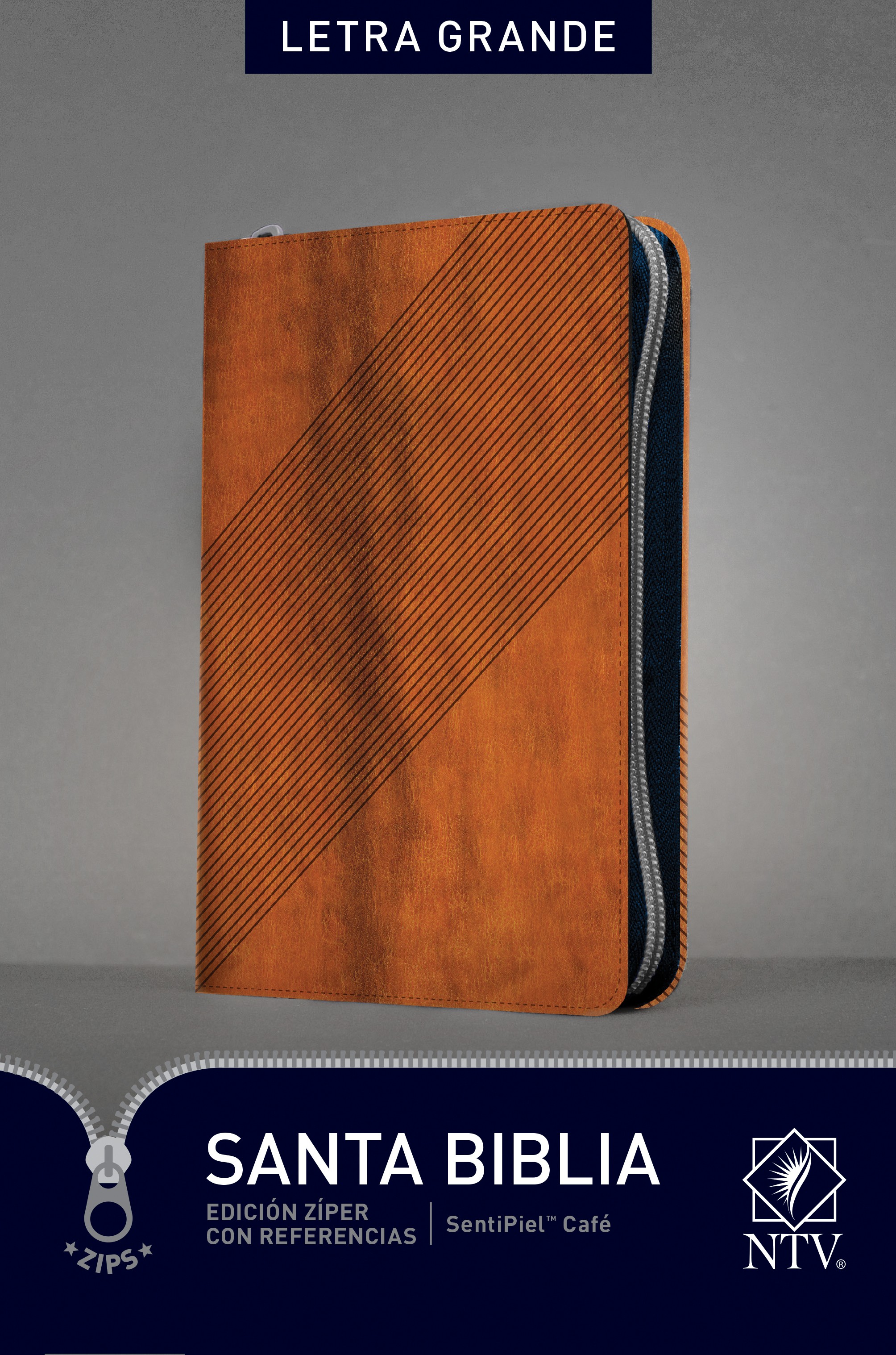  Santa Biblia NTV, Edición zíper con referencias, letra grande