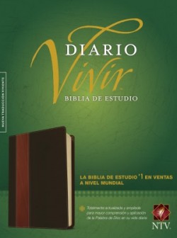  Biblia de estudio del diario vivir NTV (SentiPiel, Café/Café claro, Índice, Letra Roja)