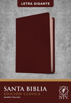  Santa Biblia NTV, Edición clásica, letra gigante (SentiPiel, Vino tinto, Letra Roja)