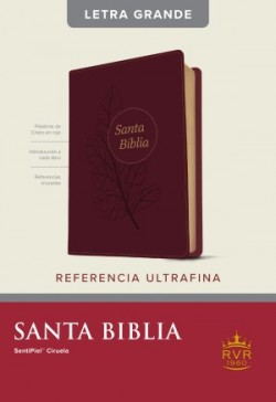  Santa Biblia RVR60, Edición de referencia ultrafina, letra grande (SentiPiel, Ciruela, Índice, Letra Roja)