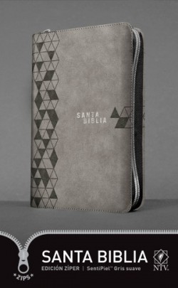  Santa Biblia NTV, Edición zíper, Gris suave